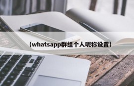 （whatsapp群组个人昵称设置）