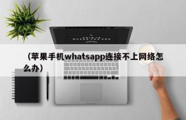 （苹果手机whatsapp连接不上网络怎么办）