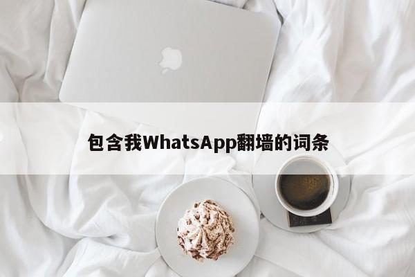 包含我WhatsApp翻墙的词条